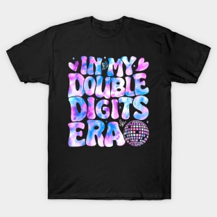 In My Double Digits Era Retro 10 Year Old 10Th Birthday Girl T-Shirt